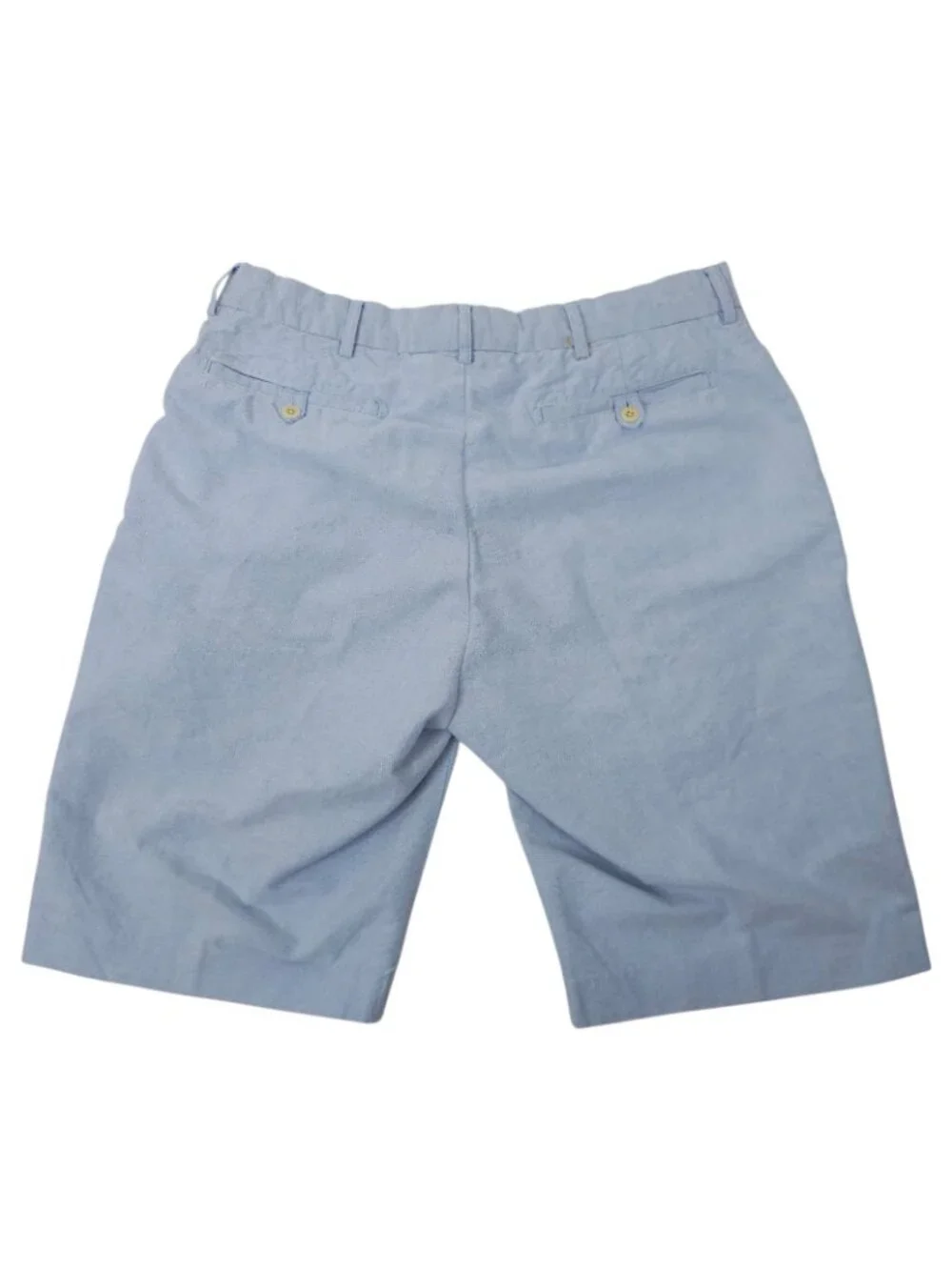 Polo Ralph Lauren Shorts Mens 34 Blue Chambray Chino Flat Front Casual Preppy